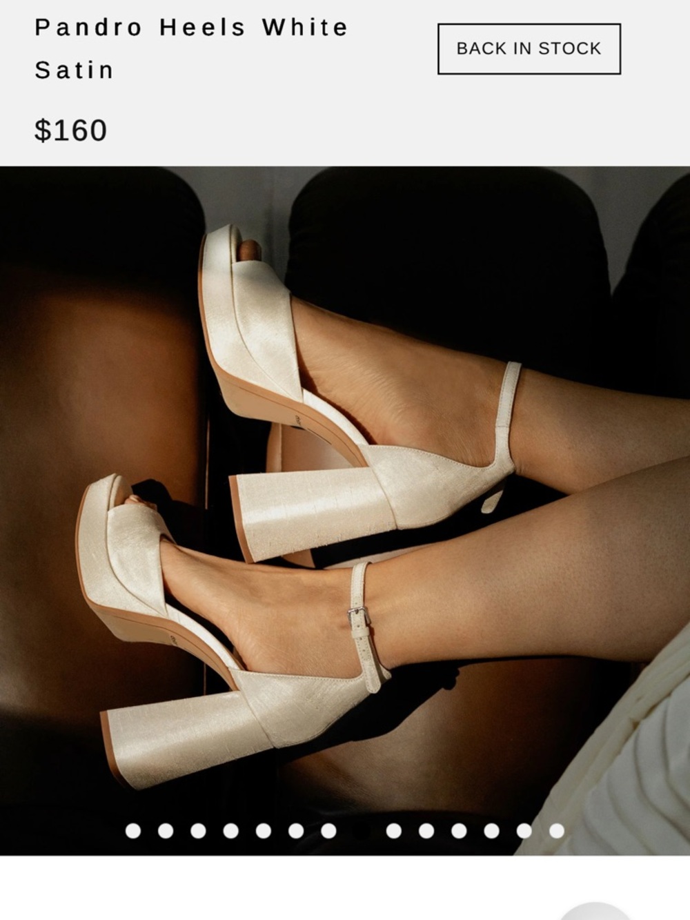 Dolce Vita Ivory Satin Platform Block Heels